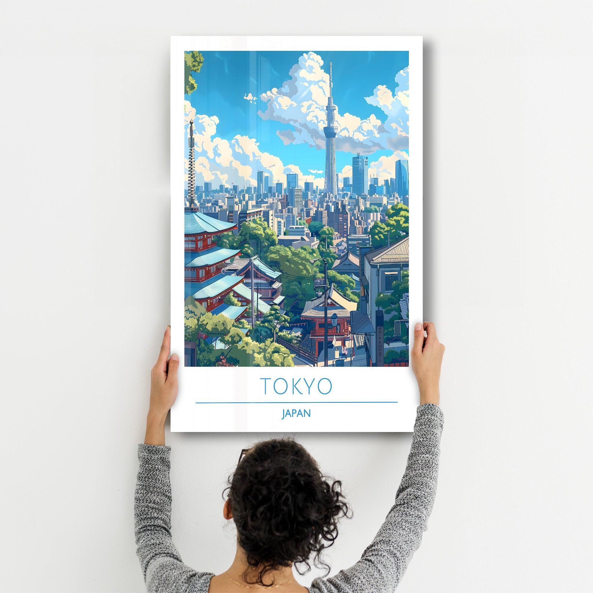 Tokyo Japan 2-Travel Posters | Glass Wall Art - Artdesigna