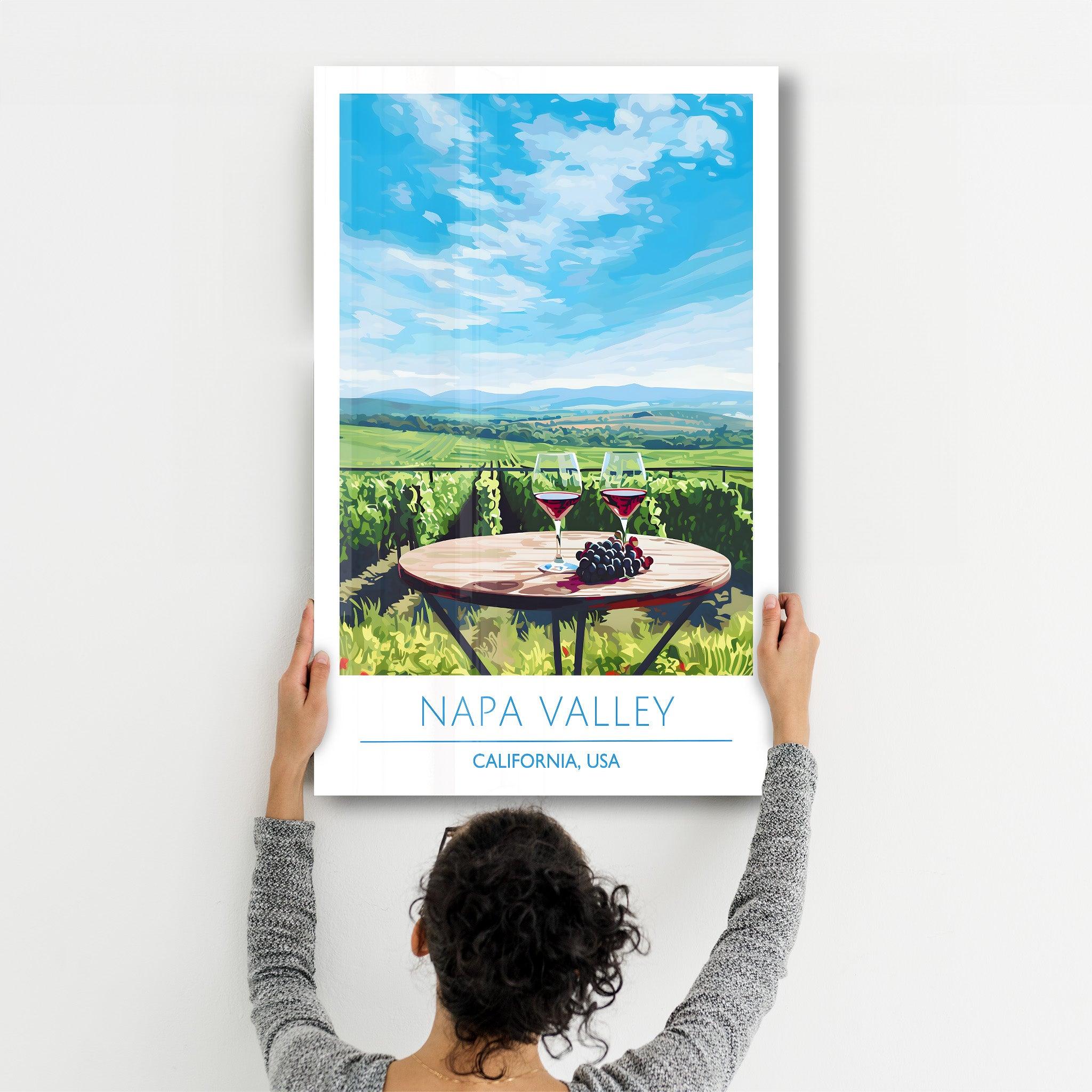 Napa Valley-California USA-Travel Posters | Glass Wall Art - Artdesigna