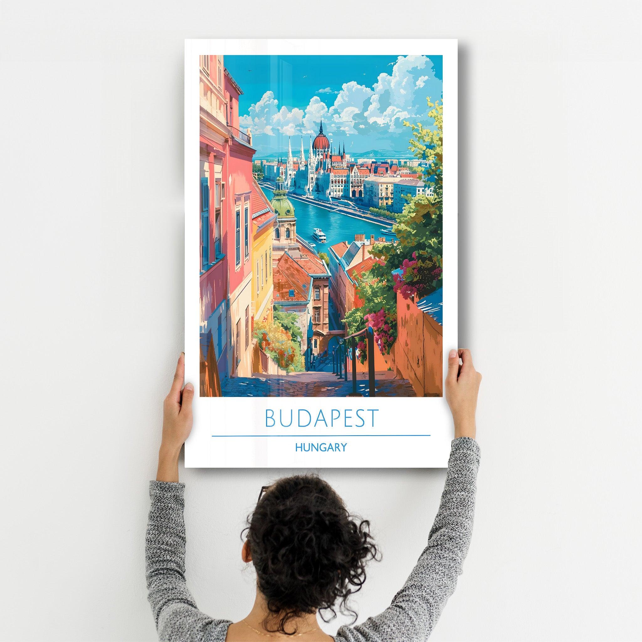 Budapest Hungary 1-Travel Posters | Glass Wall Art - Artdesigna