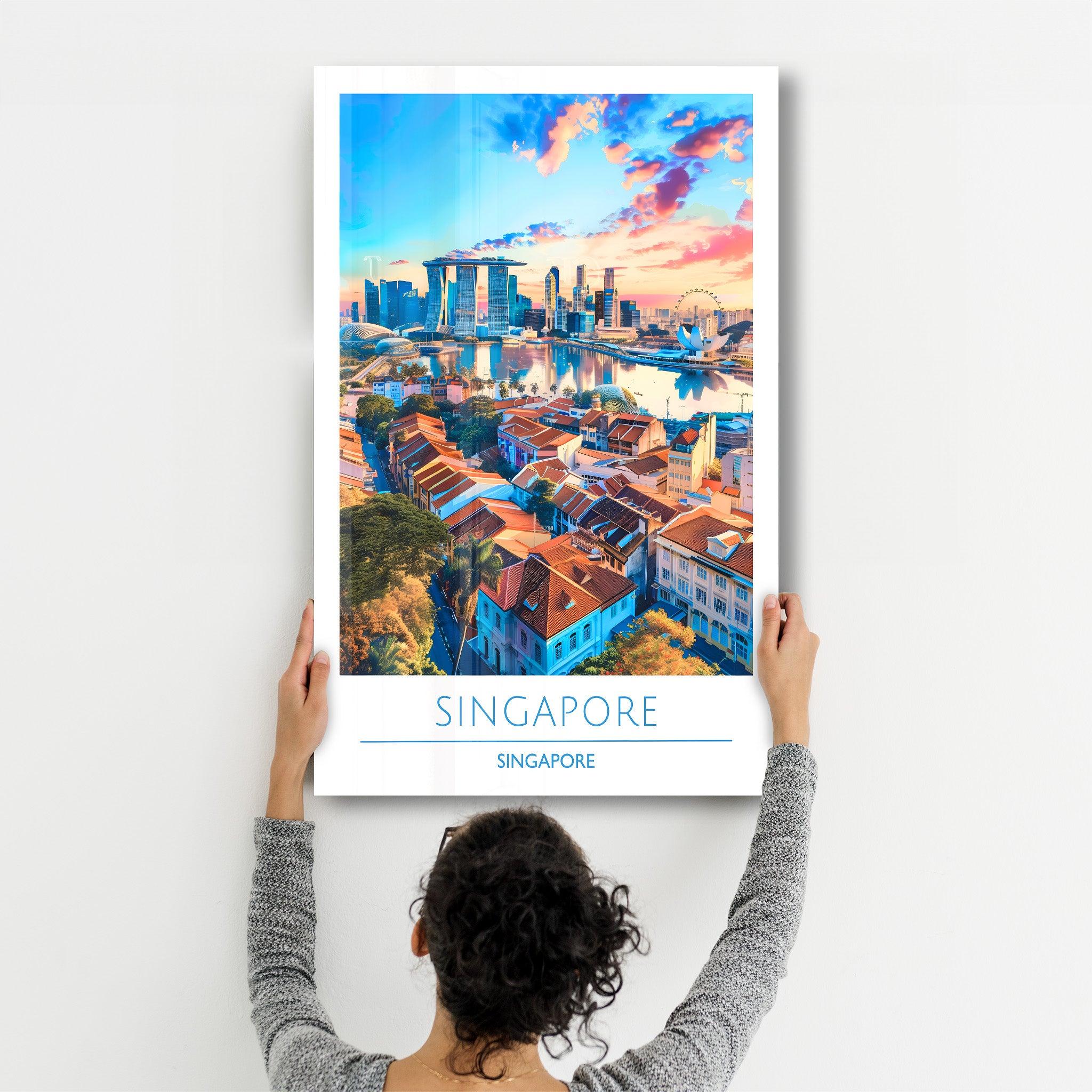 Singapore Singapore-Travel Posters | Glass Wall Art - Artdesigna