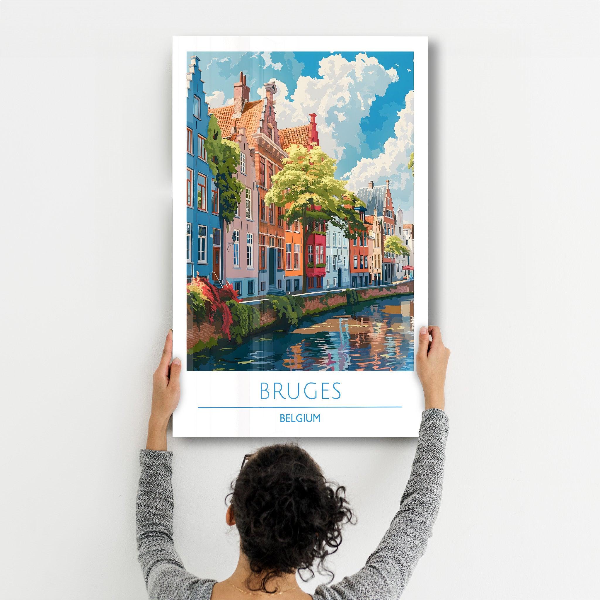 Bruges Belgium-Travel Posters | Glass Wall Art - Artdesigna