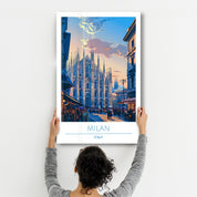 Milan Italy-Travel Posters | Glass Wall Art - Artdesigna