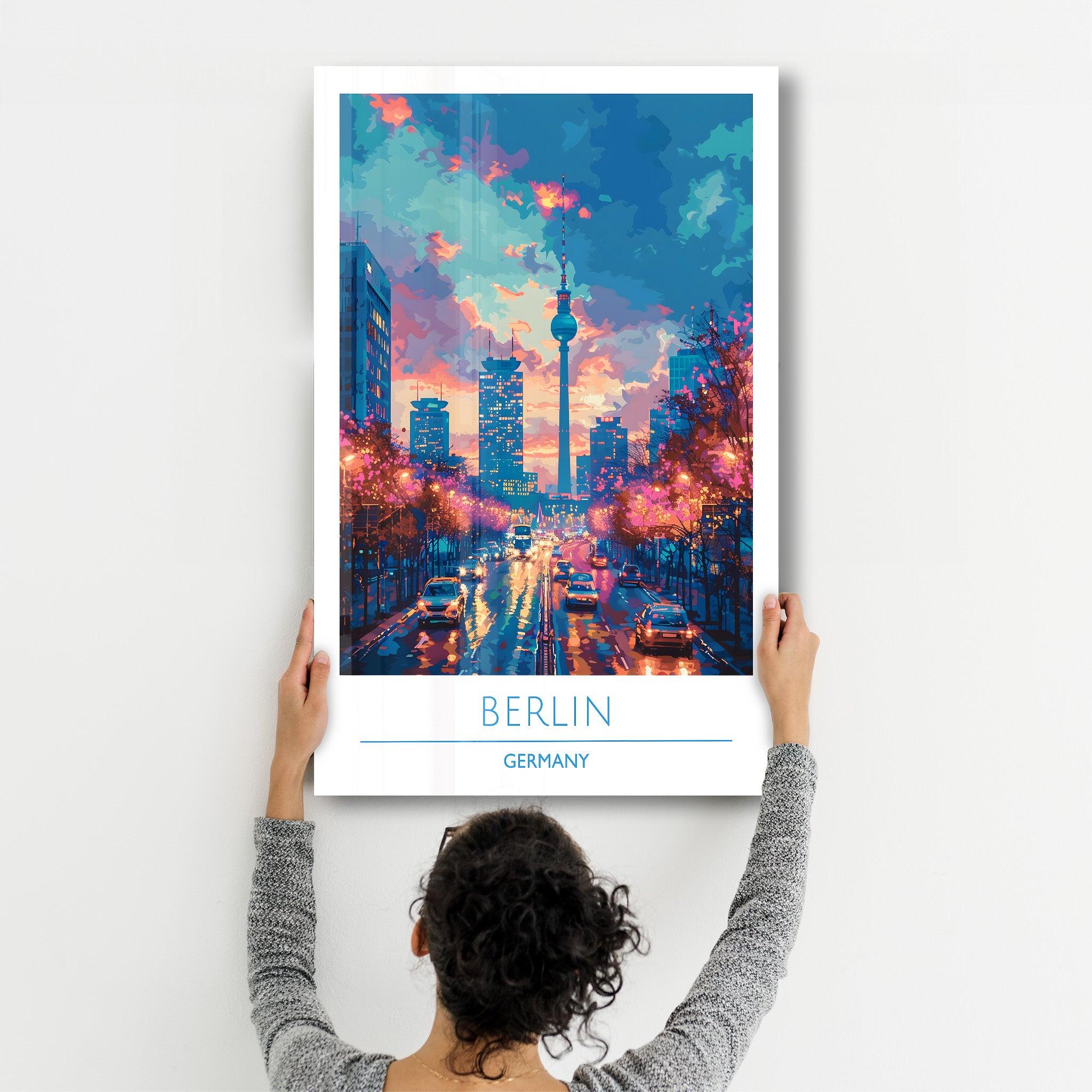 Berlin Germany 3-Travel Posters | Glass Wall Art - Artdesigna