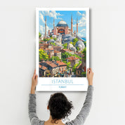 Istanbul Turkey 3-Travel Posters | Glass Wall Art - Artdesigna