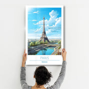 Paris France 5-Travel Posters | Glass Wall Art - Artdesigna