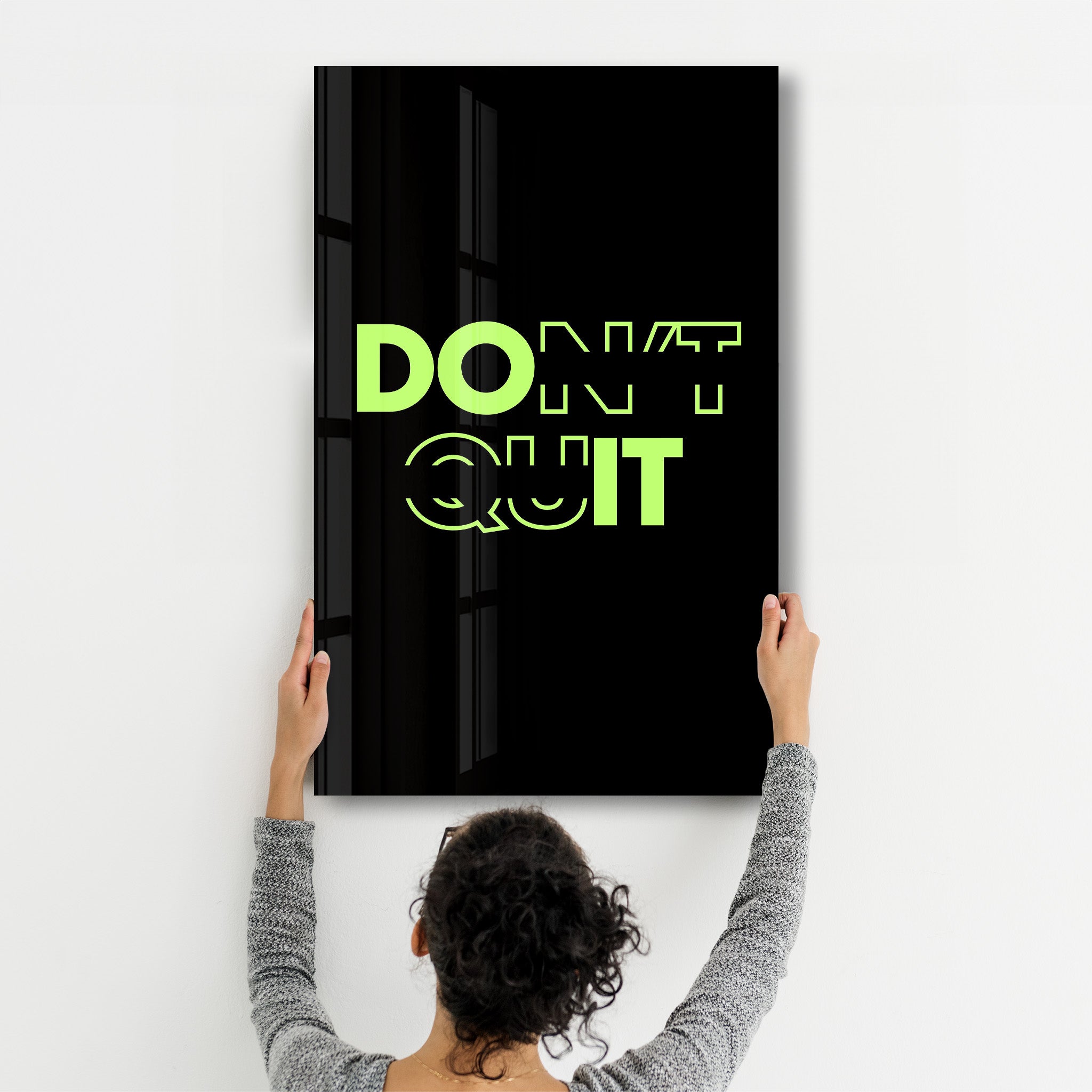 Don't Quit and Do It V2 | Motivational Glass Wall Art - Artdesigna