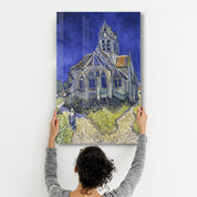 Vincent van Gogh's The Church at Auvers (1890) | Glass Wall Art - Artdesigna