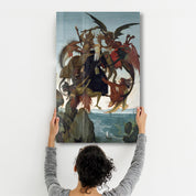 Michelangelo Buonarroti's The Torment of Saint Anthony (c. 1487–1488) | Glass Wall Art - Artdesigna