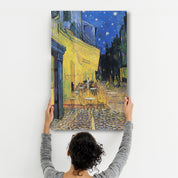 Vincent van Gogh's Café Terrace at Night (1888) | Glass Wall Art - Artdesigna