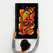 Ganesha | Glass Wall Art - Artdesigna