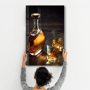 The Whiskey | Glass Wall Art - Artdesigna