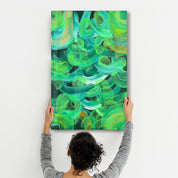 Greeny - Hand-drawn Image | Glass Wall Art - Artdesigna