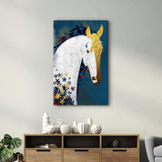 King's Horse | Glass Wall Art - Artdesigna