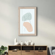 Shapes and Woman Portrait V1 | Glass Wall Art - Artdesigna