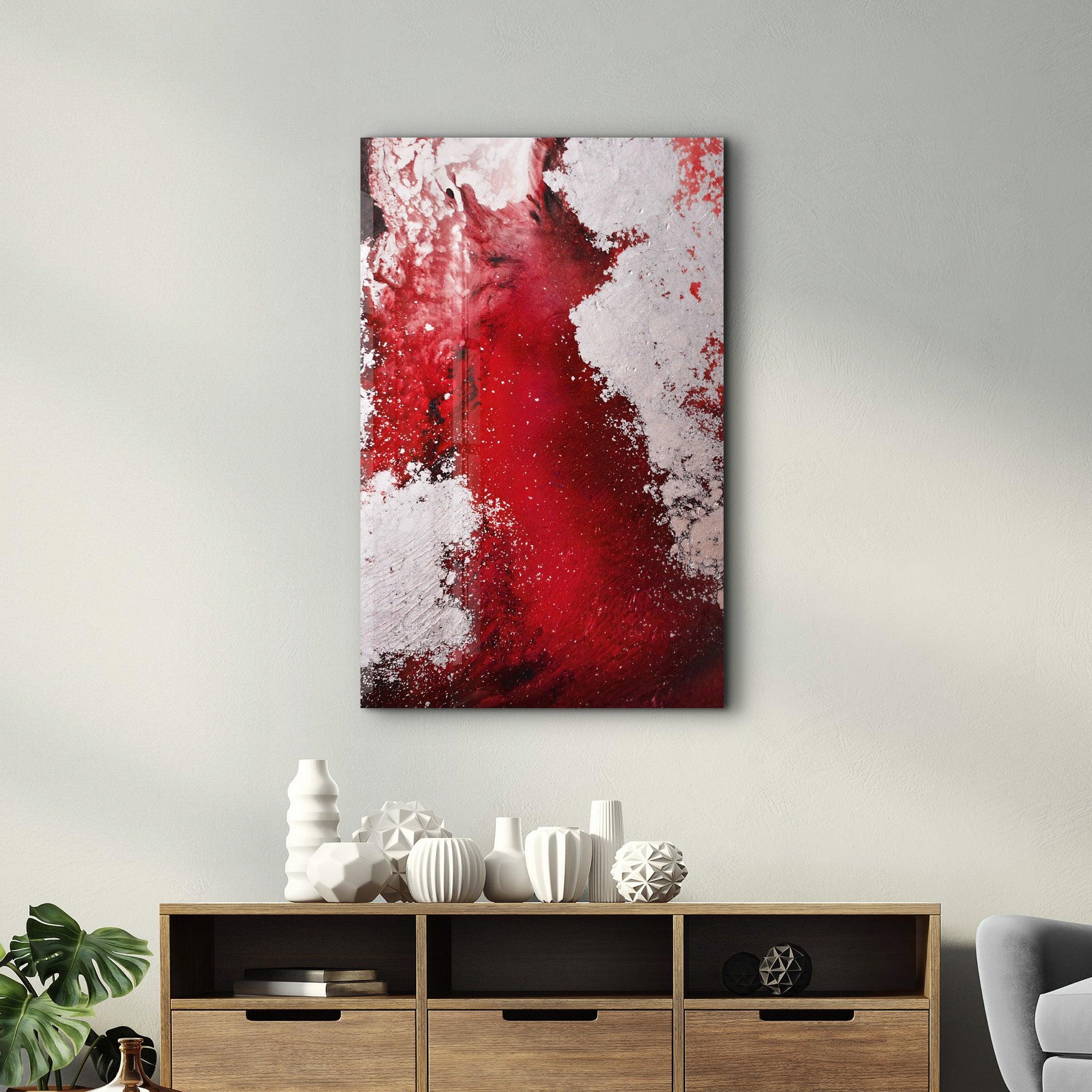 Bird's Eye In Red V3 | Glass Wall Art - Artdesigna