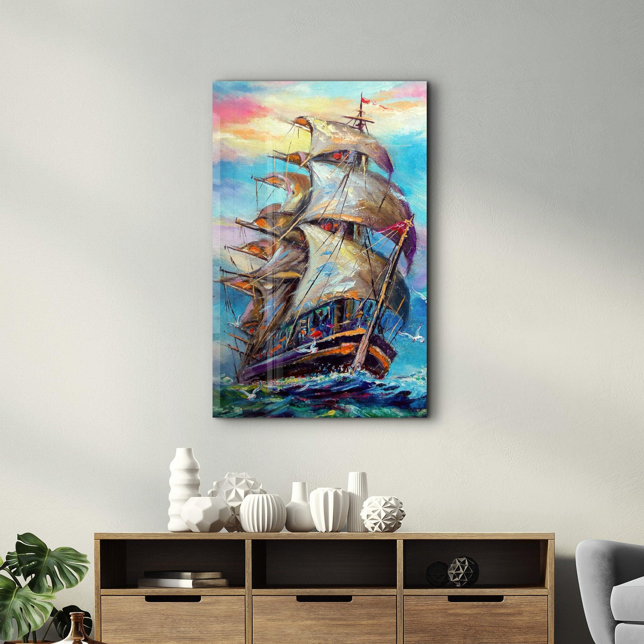 Galleon | Glass Wall Art - Artdesigna