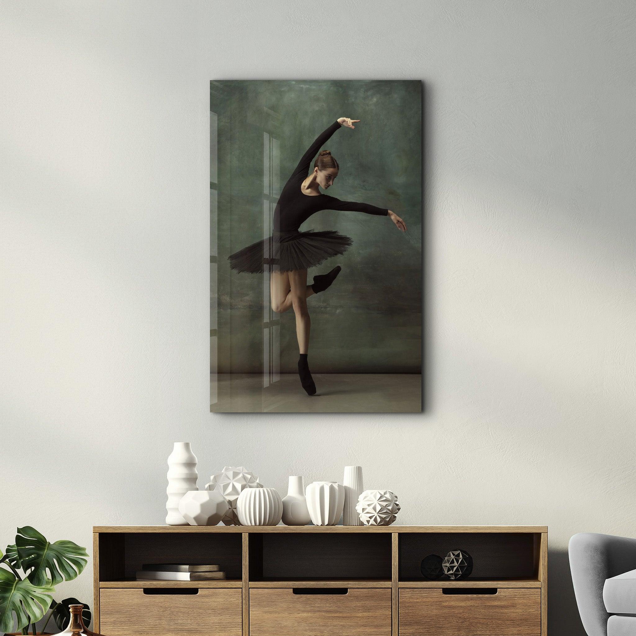 Ballerina V2 | Glass Wall Art - Artdesigna