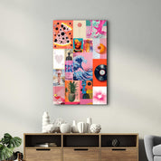 Eclectic Modern Collage-2 - Glass Wall Art - Artdesigna