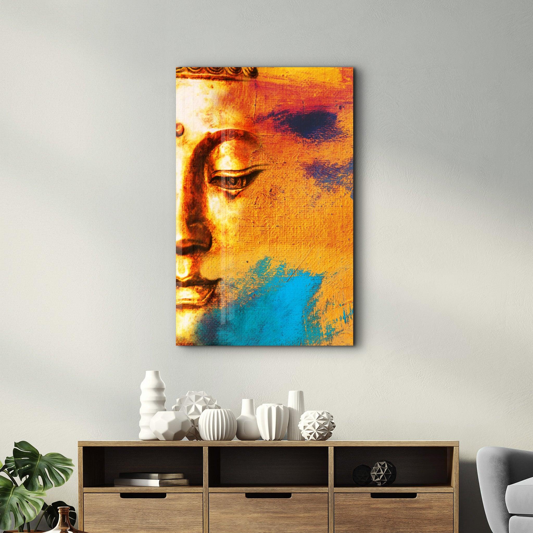 Buddha Portrait | Glass Wall Art - Artdesigna