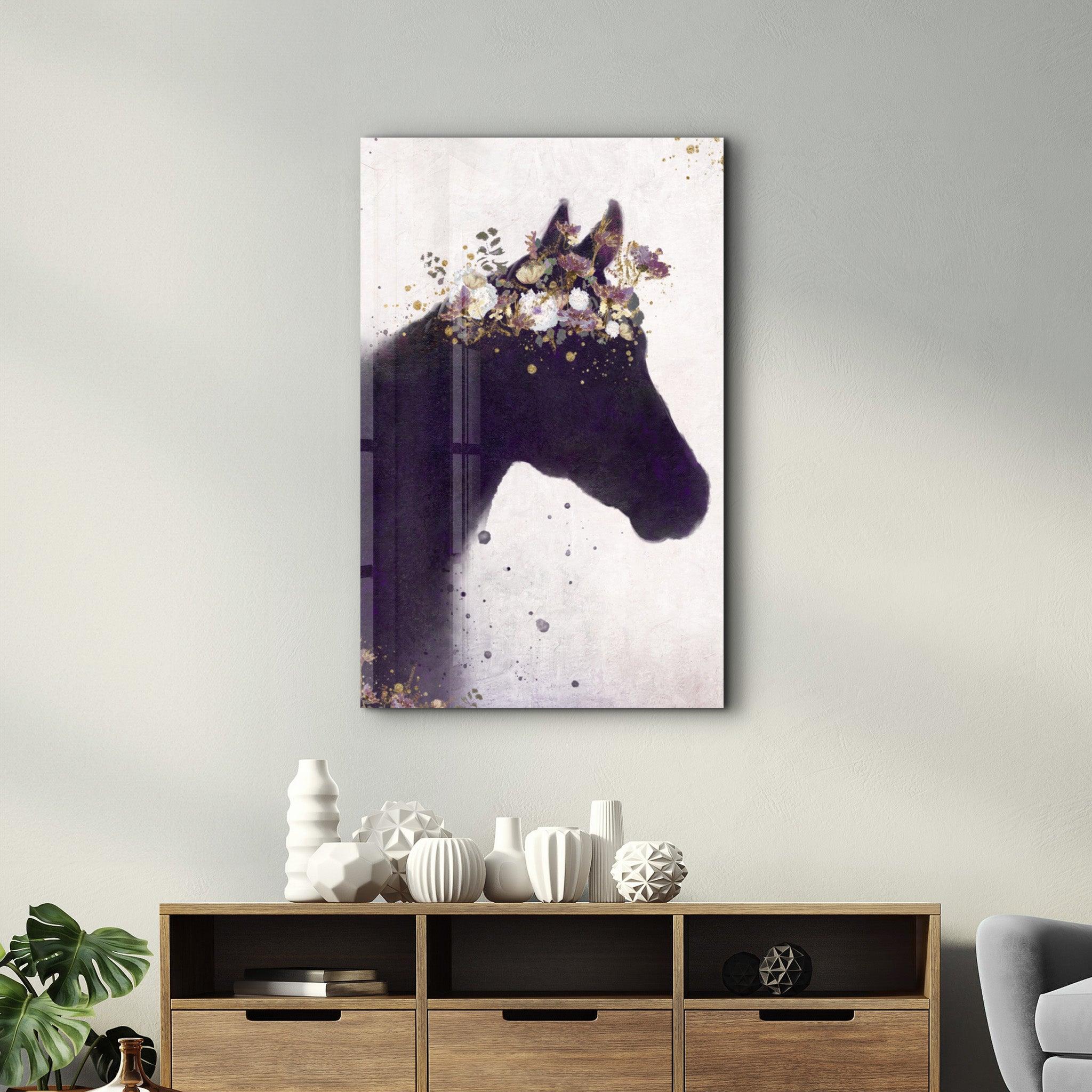 Horse | Glass Wall Art - Artdesigna