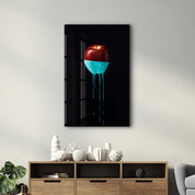 Abstract Apple | Glass Wall Art - Artdesigna