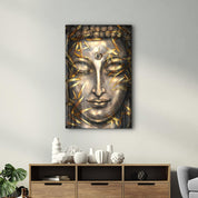 Lord Buddha | Glass Wall Art - Artdesigna