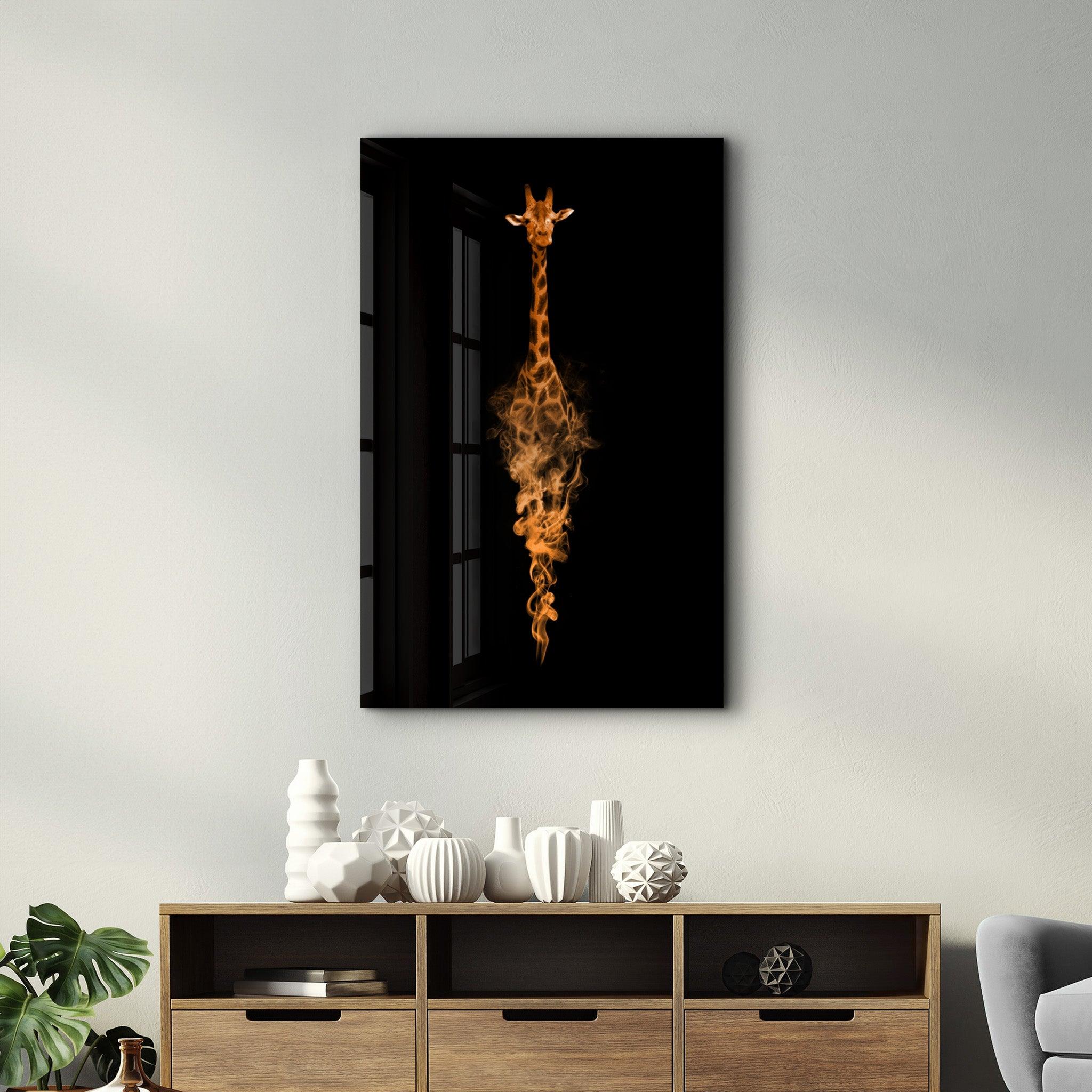 Giraffo | Glass Wall Art - Artdesigna