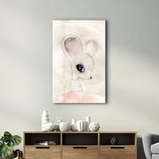 Funny Ears | Glass Wall Art - Artdesigna