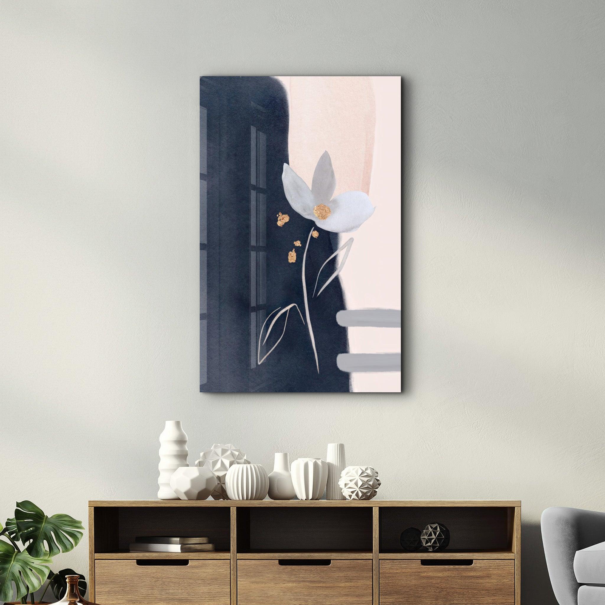 Abstract Modern Shapes | Glass Wall Art - Artdesigna