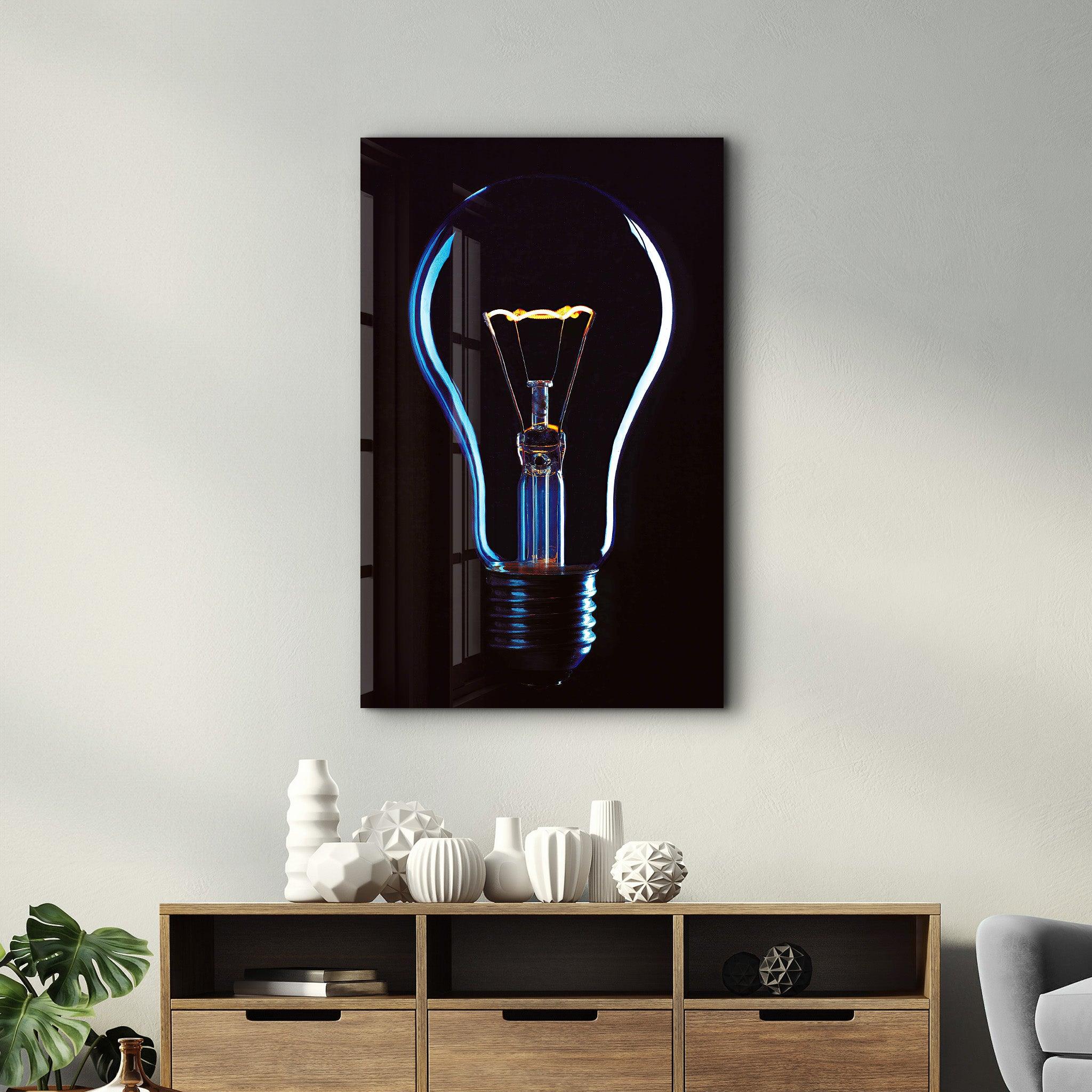 The Bulb | Designer's Collection Glass Wall Art - Artdesigna