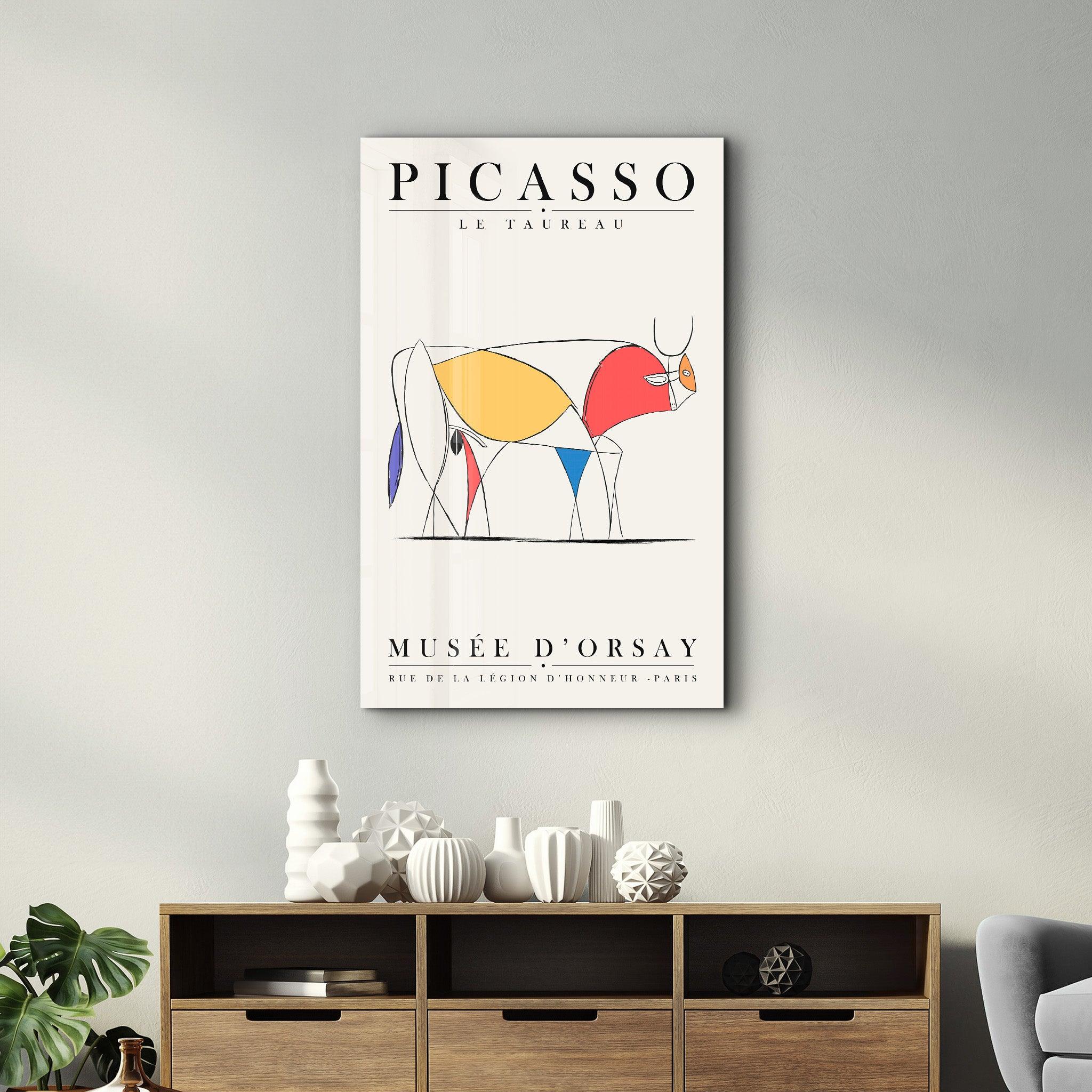 Pablo Picasso - Le Taureau | Gallery Print Collection Glass Wall Art - Artdesigna