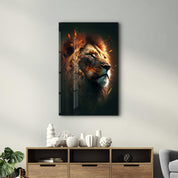 Fire Lord | Secret World Collection Glass Wall Art - Artdesigna