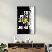 Stay Patient | Designer's Collection Glass Wall Art - Artdesigna