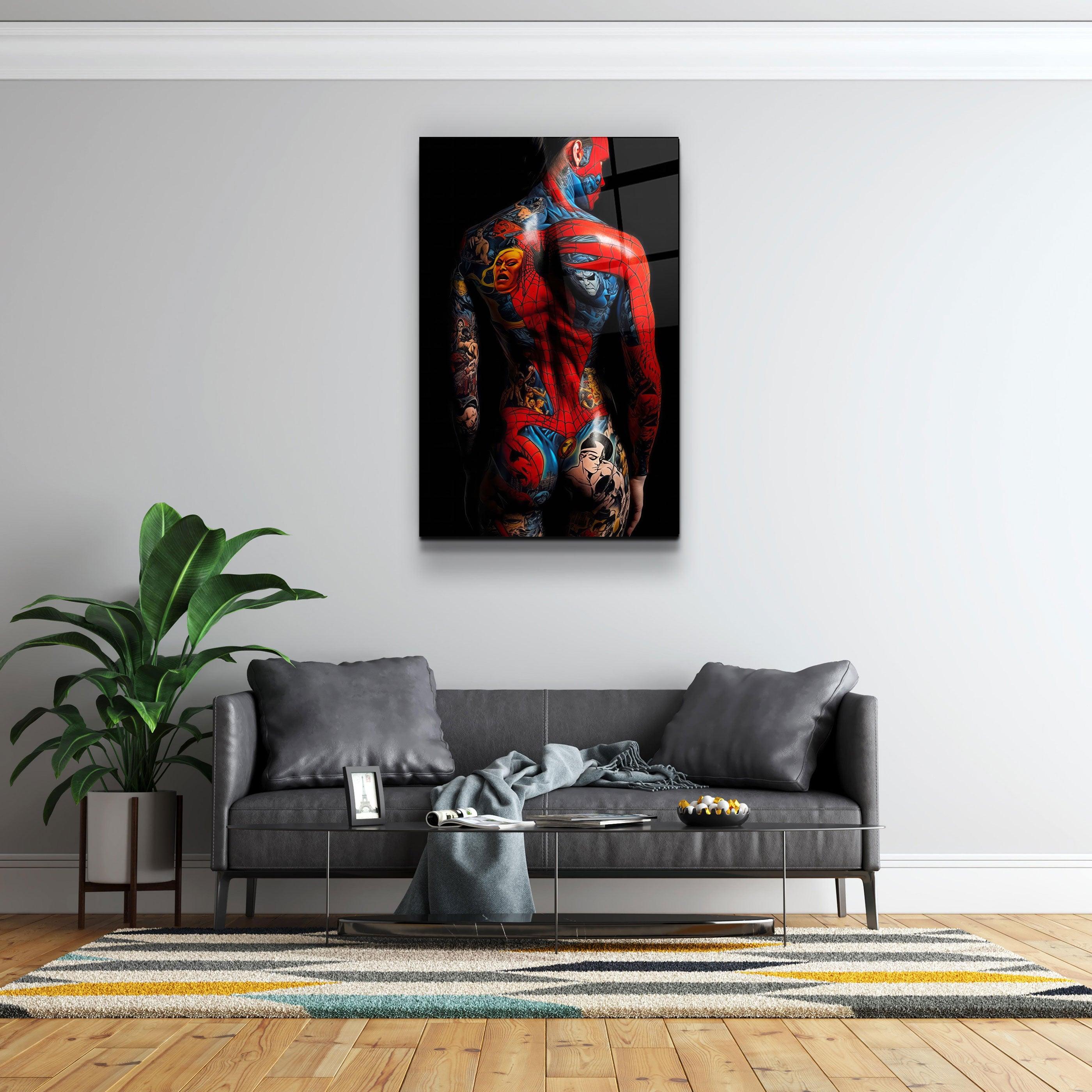 Tattooed Body 3 | Designers Collection Glass Wall Art - Artdesigna