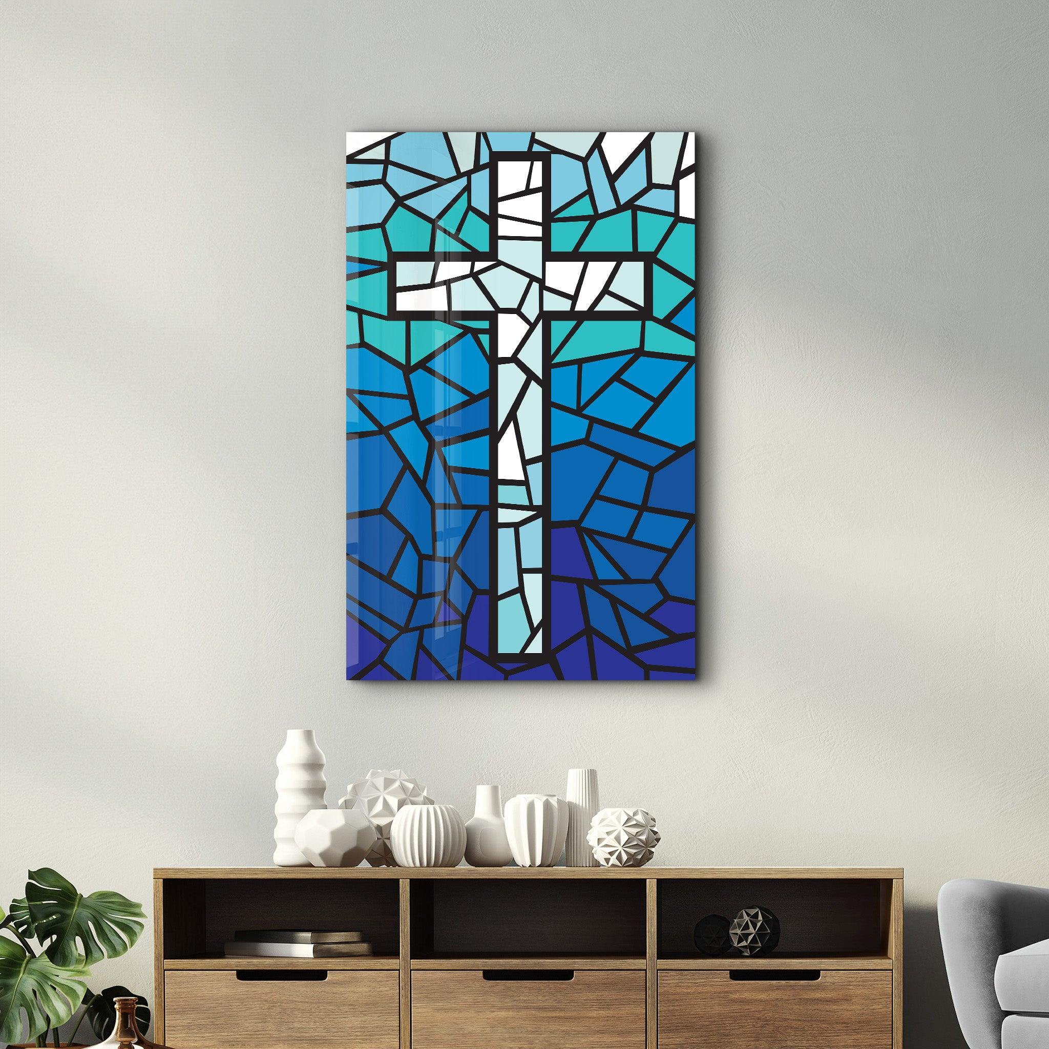 Cross | Designers Collection Glass Wall Art - Artdesigna