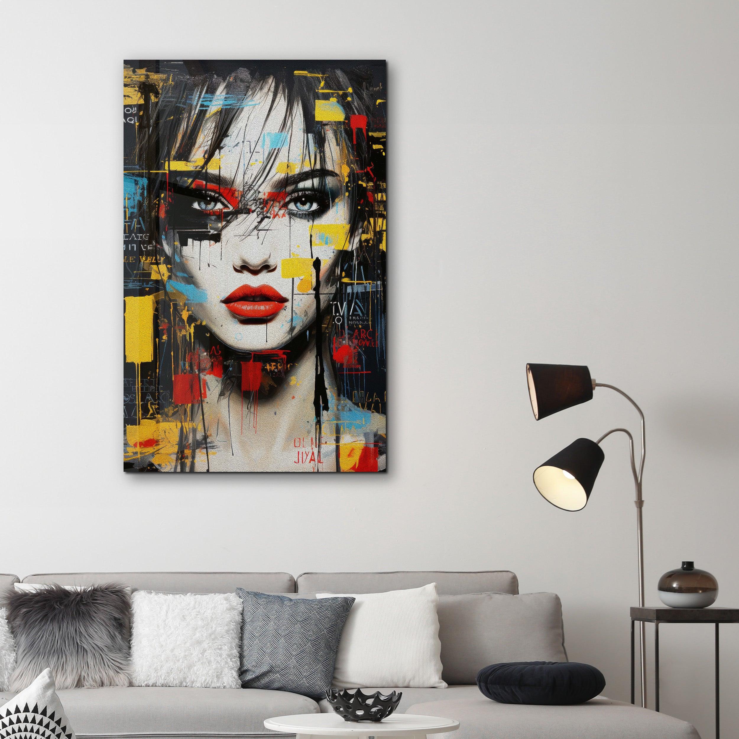 Painted Beauty - Glass Wall Art - Artdesigna