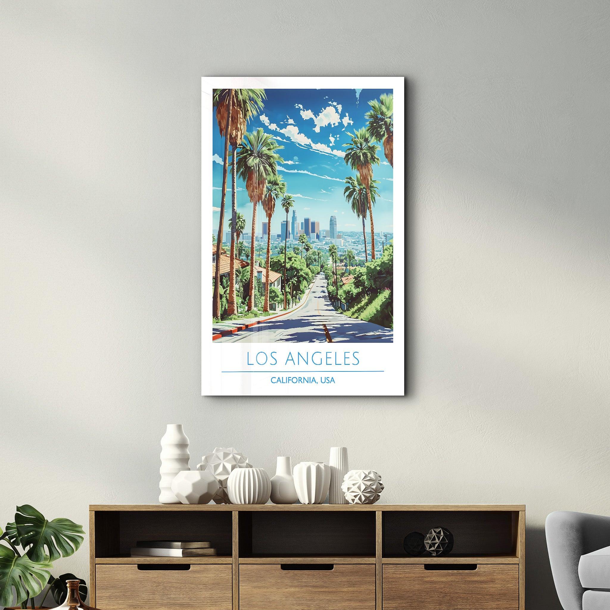 Los Angeles-California USA-Travel Posters | Glass Wall Art - Artdesigna