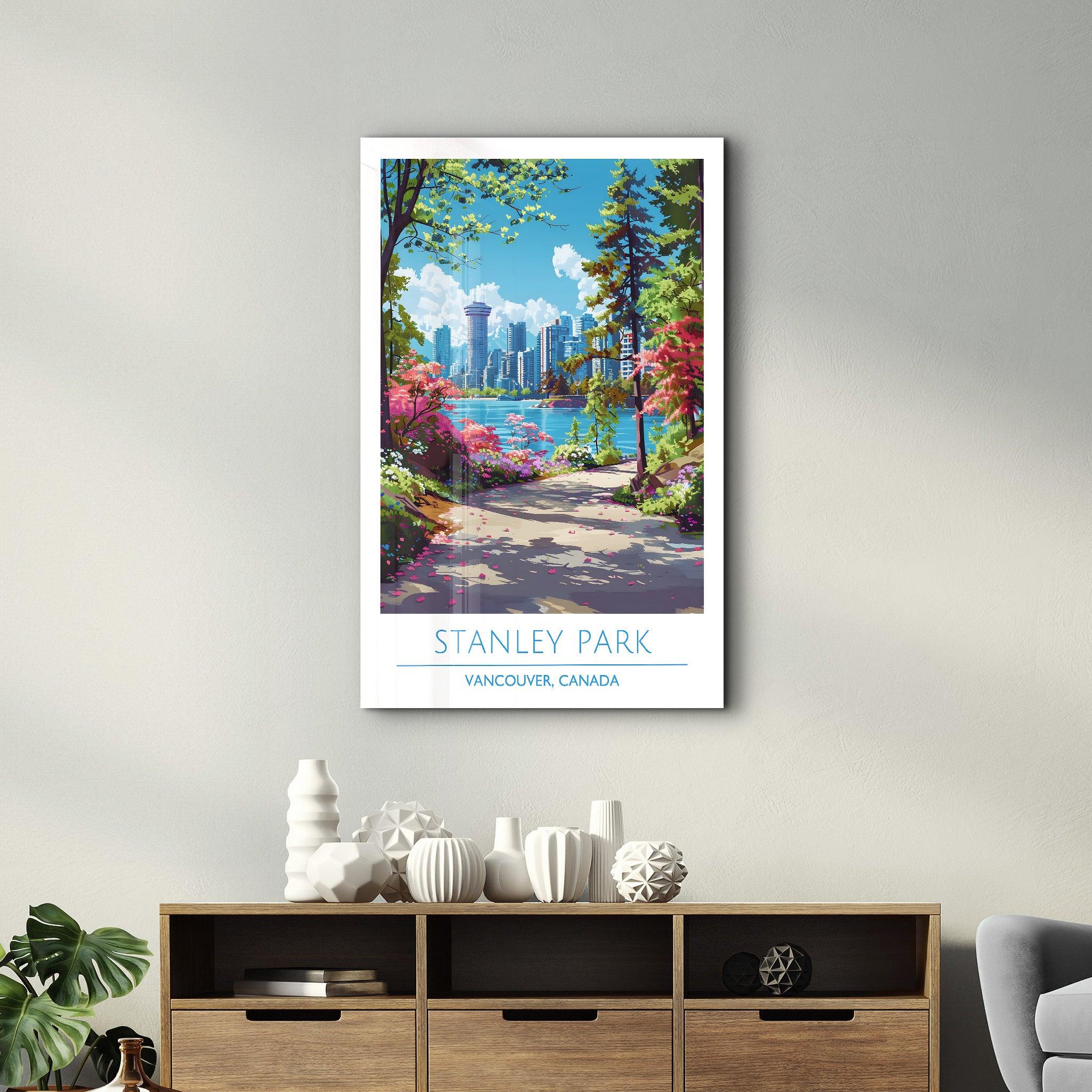 Stanley Park-Vancouver Canada-Travel Posters | Glass Wall Art - Artdesigna