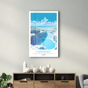 Pamukkale Turkey-Travel Posters | Glass Wall Art - Artdesigna