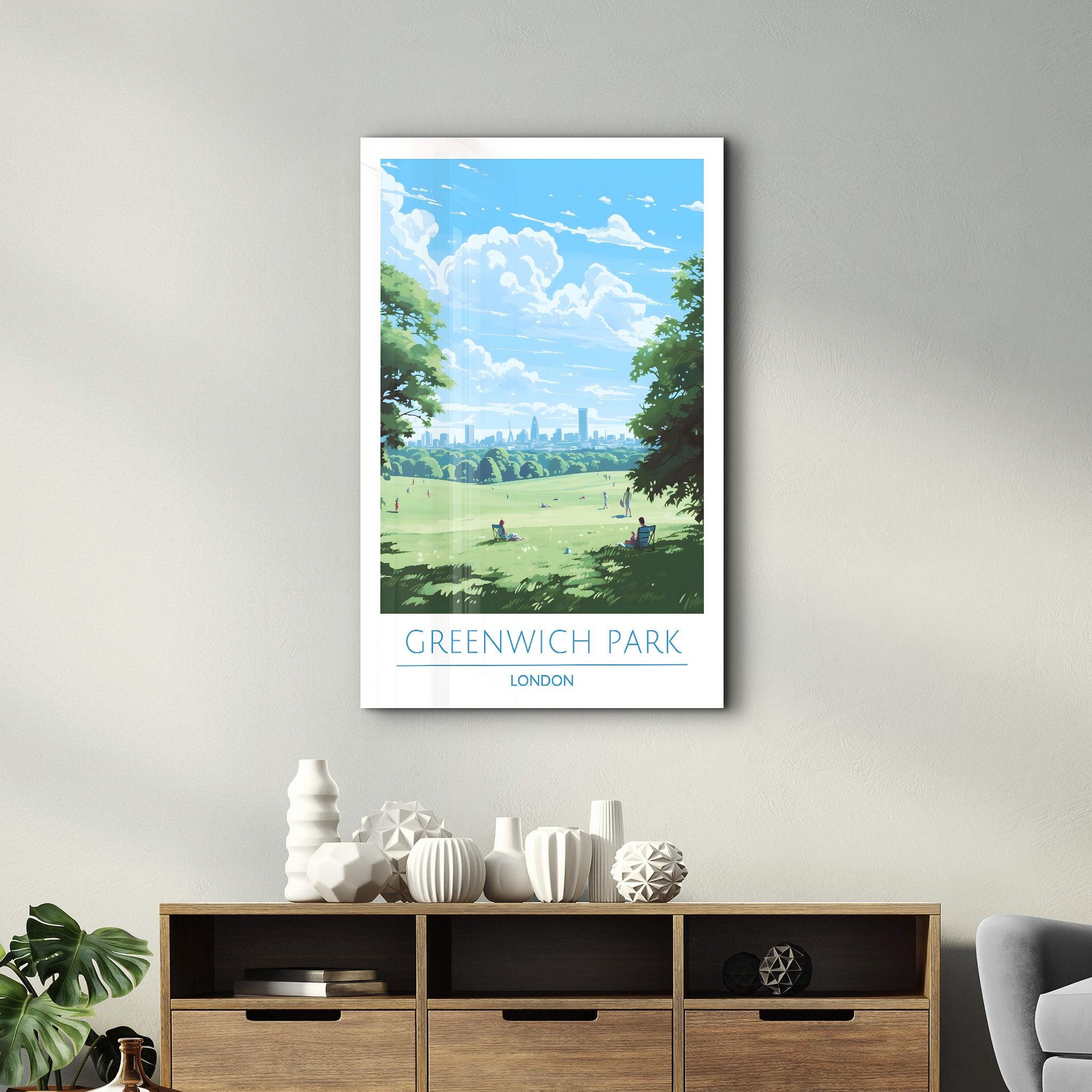 Greenwich Park London 2-Travel Posters | Glass Wall Art - Artdesigna