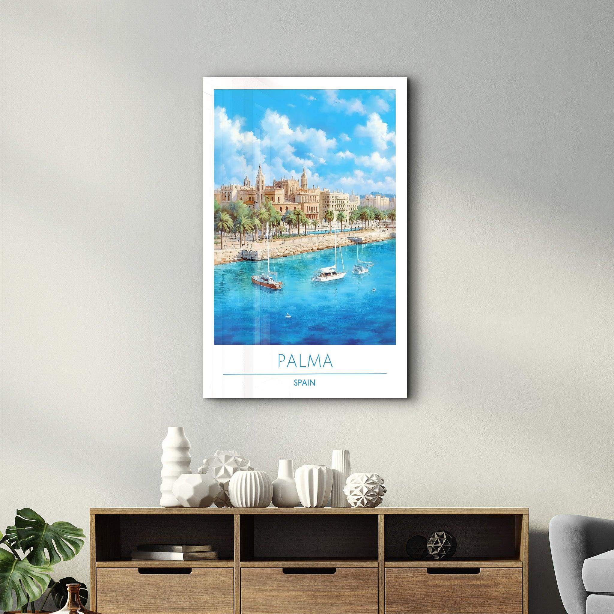 Palma Spain-Travel Posters | Glass Wall Art - Artdesigna