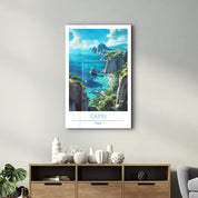 Capri Italy-Travel Posters | Glass Wall Art - Artdesigna