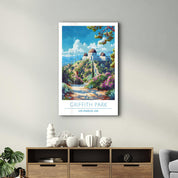 Griffith Park-Los Angeles USA-Travel Posters | Glass Wall Art - Artdesigna