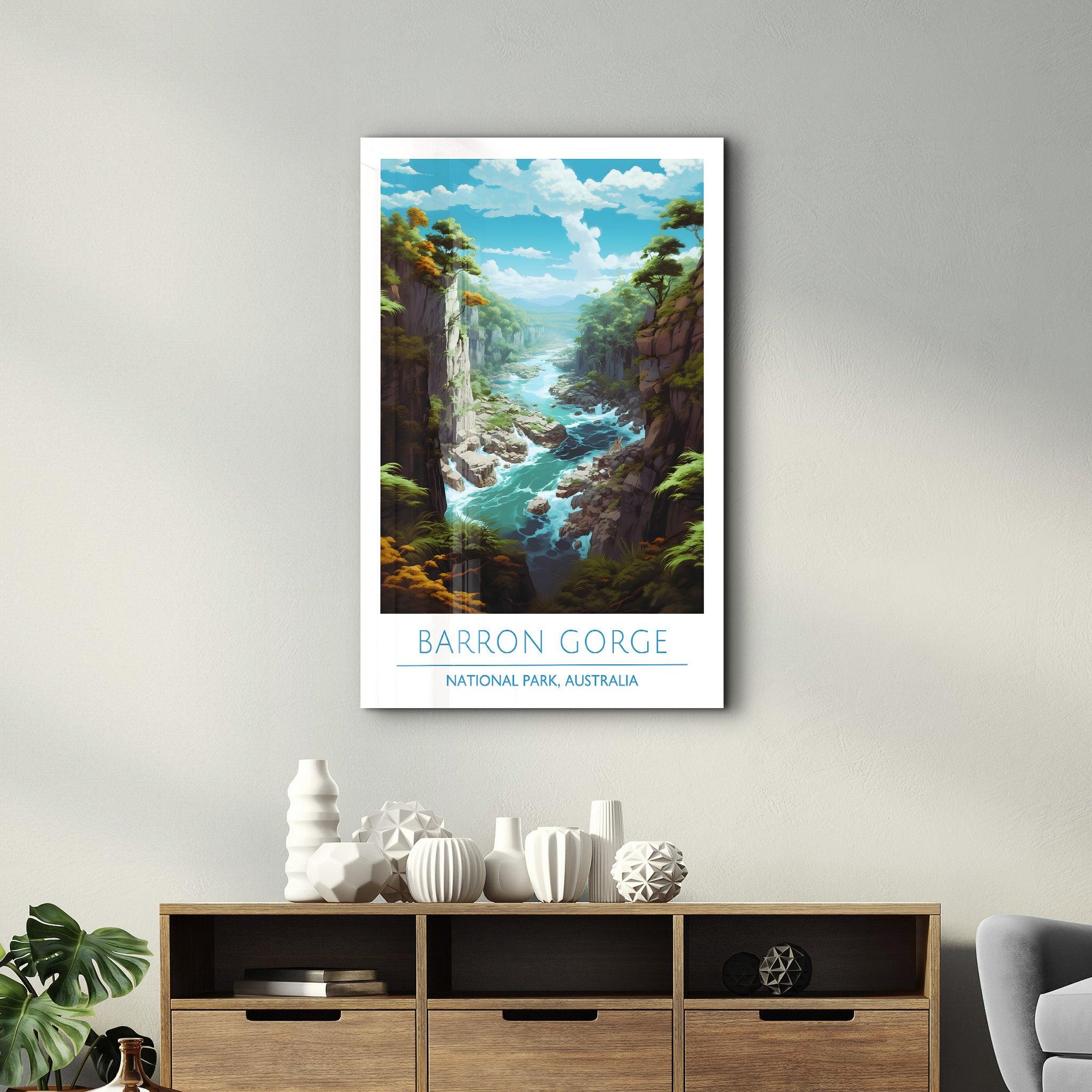 Barron Gorge-National Park Australia-Travel Posters | Glass Wall Art - Artdesigna