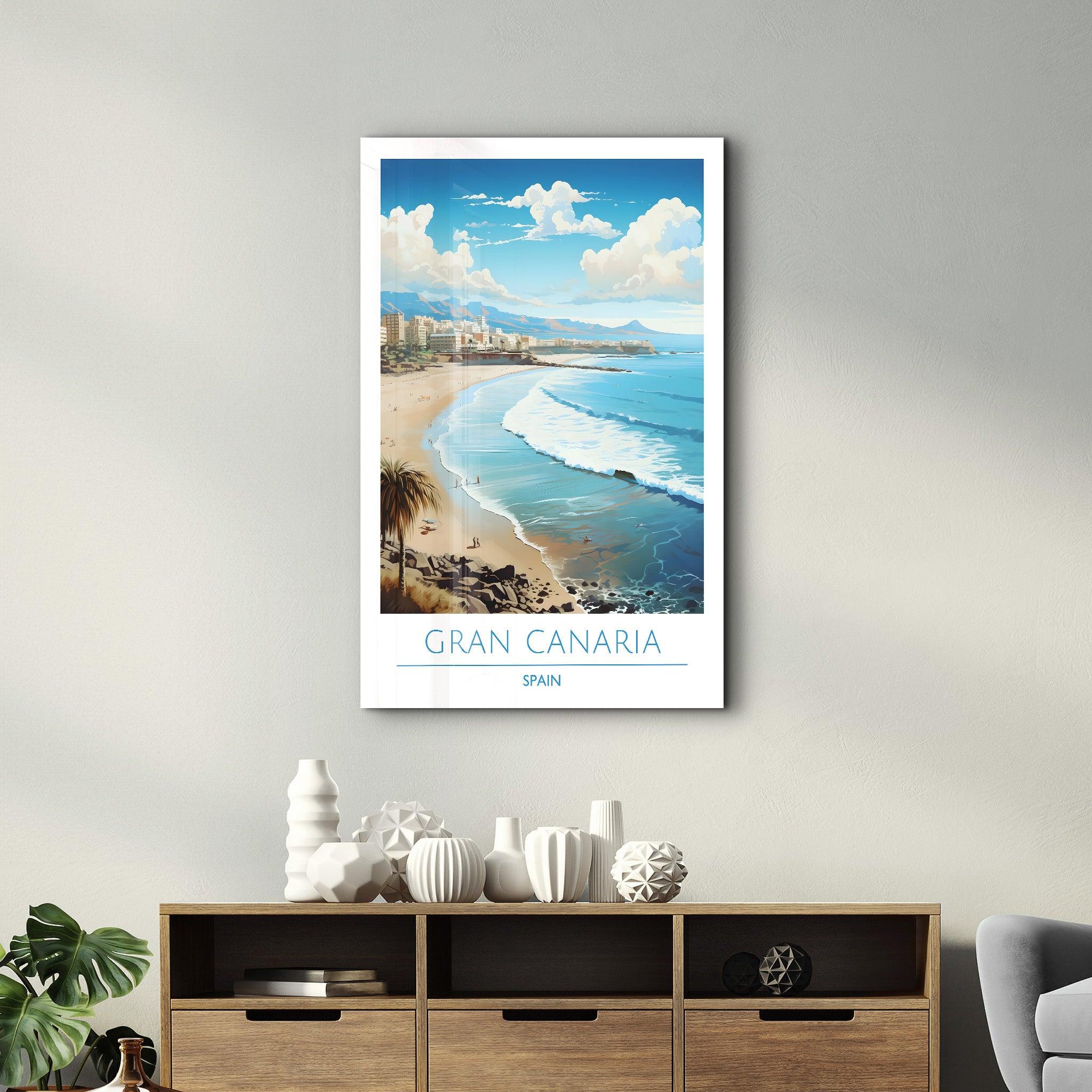 Gran Canaria Spain-Travel Posters | Glass Wall Art - Artdesigna