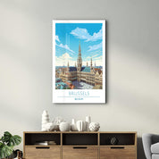 Brussels Belgium 1-Travel Posters | Glass Wall Art - Artdesigna