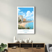 Cannes France 1-Travel Posters | Glass Wall Art - Artdesigna