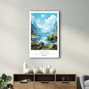 Fjords Norway-Travel Posters | Glass Wall Art - Artdesigna