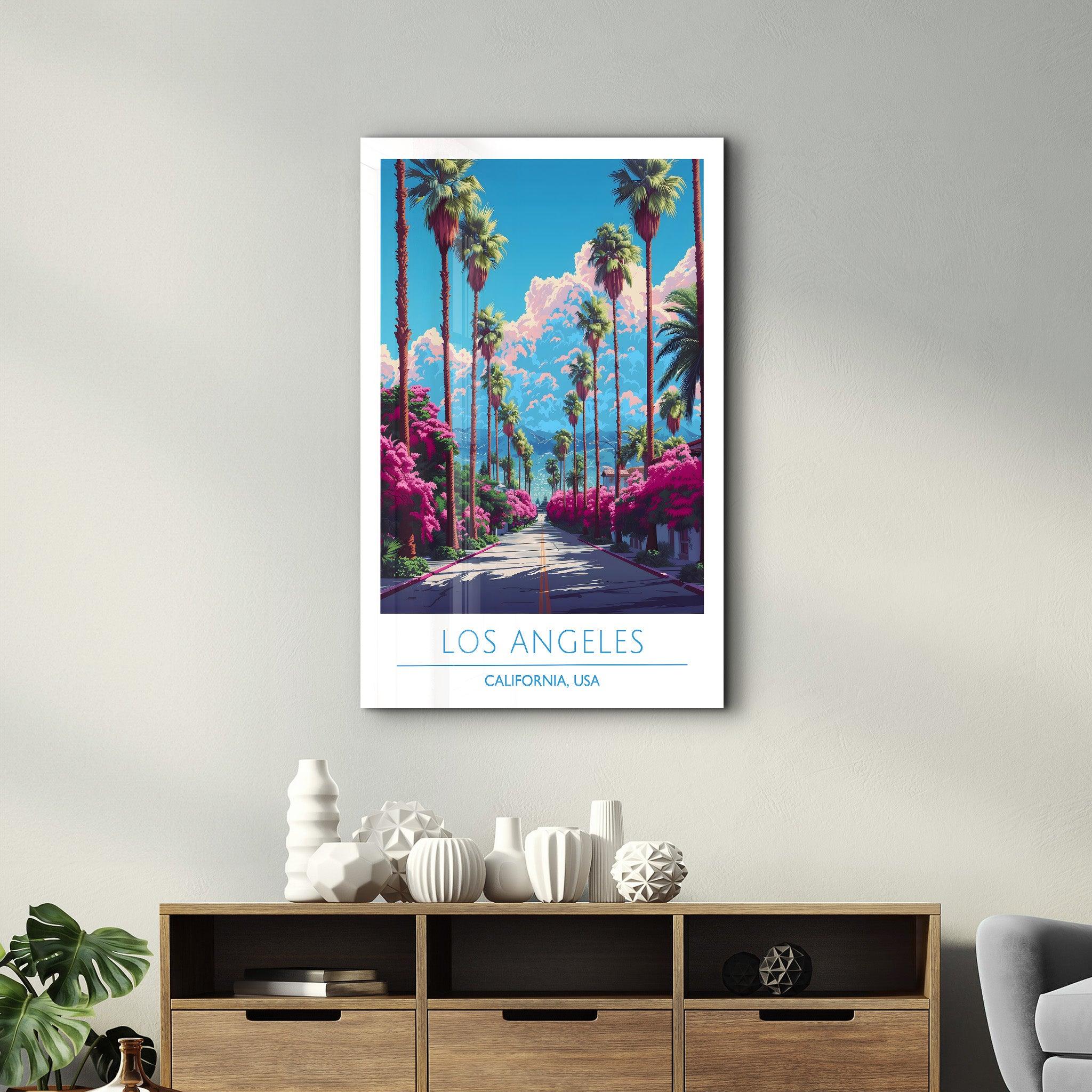 Los Angeles 3-California USA-Travel Posters | Glass Wall Art - Artdesigna