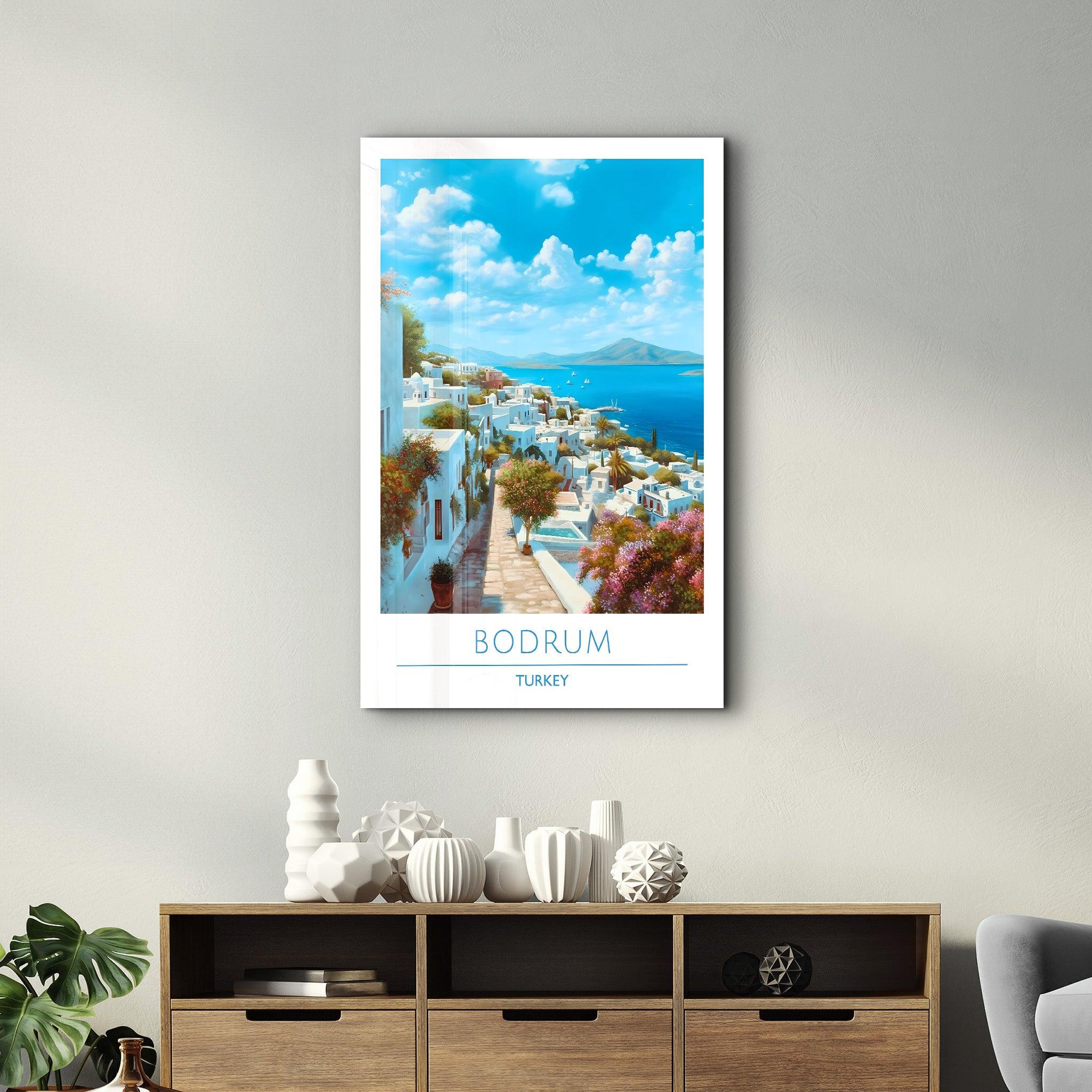 Bodrum Turkey-Travel Posters | Glass Wall Art - Artdesigna